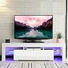 Modern TV Stand – Home TV Cabinet with Clolorful Lights and Storage Drawer, Entertainment Center for up to 60-inch TV…