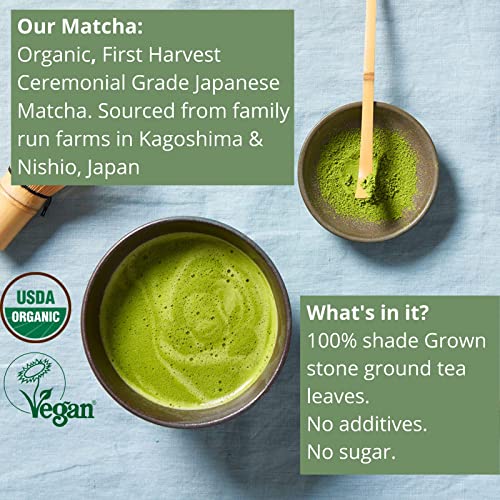 KENKO Matcha Green Tea Powder [USDA Organic] Highest Ceremonial Grade, Authentic Japanese, Premium 1st Harvest, 1 oz (30 servings)