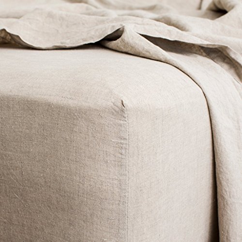 Merryfeel Luxurious 100% Pure French Linen Fitted Sheet - King