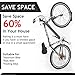 HOMEE Bike Rack Garage 1 Pack Bike Wall Mount Vertical Bike Hooks Storage System Wall Mount Bike Hanger for Garage Indoor Shed-Easy to Install Use-Heavy Duty Holds up to 65 lb with Screws