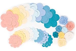 OVER THE RIVER FELT 32 Wool Blend Felt 3D Roses Die Cut Applique Flowers - Spring Vacation OTR Felt Made in USA