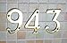 ZW Hardware A200 4 Inch Brass Bright Brass House Number 9