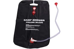 HI SUYI 5 Gallon/20L Portable Outdoor Solar Heating Shower Bag with Hanging Rope for Camping Hiking Backpacking Beach Pool Garden