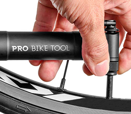 Pro Bike Tool CO2 Inflator with Cartridge Storage Canister - Quick, Easy and Safe - for Presta and Schrader - Bicycle Tire Pump for Road and Mountain Bikes - No CO2 Cartridges Included (Matte Black) - Thumbnail 2
