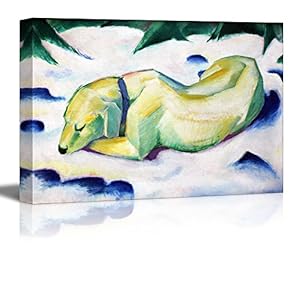 Dog Lying in The Snow by Franz Marc...