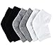 Coopay 3 Pairs Vented Moisturizing Gel Heel Socks Day Night Open Toe Care Socks for Dry Hard Cracked Skin (Black White Gray)