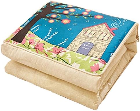 2 in 1 Pillow and Blanket Creative Air Conditioning Quilt/TV Blanket/Car Blankie/Sofa Sleeping Bag/Throw Pillows/Back Cushion/Travel Blanket/Lunch Break Quilt Christmas Gift (110×150 cm, Blue)