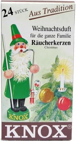 erzgebirge Alexander Taron Seasonal Decorative Knox Large Incense Xmas Scent Unit of 24 pcs 5" H x 2.5" W x .75" D