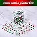 850 Pieces Christmas Pony Beads Glitter Pony Beads Plastic Craft Beads with Storage Box for Christmas Home Decoration DIY Crafts