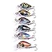 Aorace 6pcs/lot 1.5g/3cm Small Crankbait Top Water Fishing Wobbler Colorful Mini Crank Bait Bass Fishing Tackle Treble Hooks