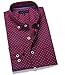 SUCFORST Men's Premium Casual Printed Slim Fit Inner Contrast Dress Shirts