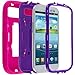Leegoal Hot Pink / Purple Hybrid Rugged Hard Silicone Case Cover w/ Stand for Samsung Galaxy S3 S III i9300 / I535 / L710 / T999 / I747