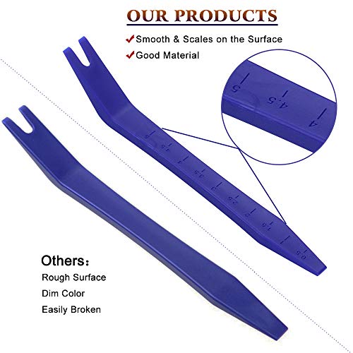 GLISTON 5pcs Auto Trim Removal Tool Car Pry Tool Kit, Door Panel Clip Removal Set for Vehicle Dash Radio Audio Installer