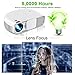 Video Projector, iBosi Cheng Home Theater Projector LCD Portable Projector 1080P Full HD Projector with 3600 Lux, 208″ Large Screen, Support with HDMI USB VGA Ports for TV Box Laptop Smartphonesthumb 2