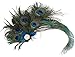 Women Girls Peacock Feather Hair Clip Retro Wedding Carnival Party Hairpin One Size