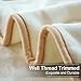 EASELAND Soft Queen Size Blanket Winter Warm Fuzzy Microplush Lightweight Thermal Fleece Blankets for Couch Bed Sofa,90x90 Inches,Ivory