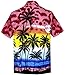 La Leela Men's Hibiscus Palm Tree Aloha Hawaiian Short Sleeves Button Down Hawaiian Shirt