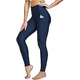 FitsT4 Sports Women's Swimming Leggings UPF 50+ High Waisted with Pockets Swim Pants