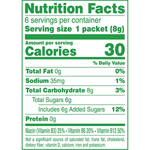 CRYSTAL LIGHT PURE ENERGY TROPICAL CITRUS ON-THE-GO POWDERED DRINK MIX 6 COUNT