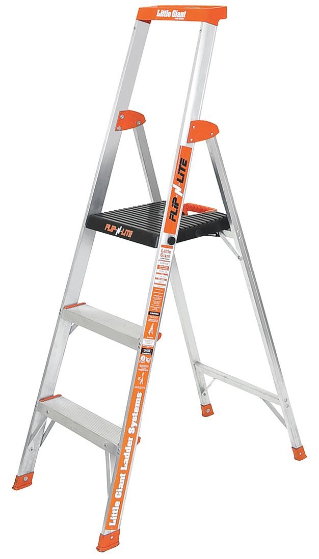Platform Stepladder, 5 Ft, Alum