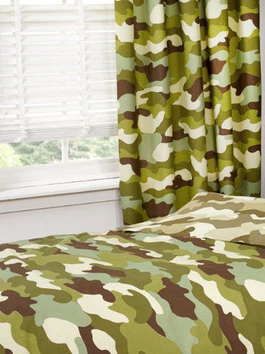 Price Right Home Army Camouflage 54" Drop Lined Curtains