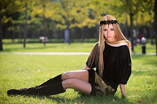 Aniwon Headbands, Black Lace Pearl Hair Bands Forehead Jewelry for Women… - Thumbnail 4