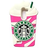LG Tribute 2 Case LG Tribute 2 Silicone Case,Tribe-Tiger Hot Pink Starbucks Coffee Ice Cream Silicone Back Cover Case for LG Tribute 2