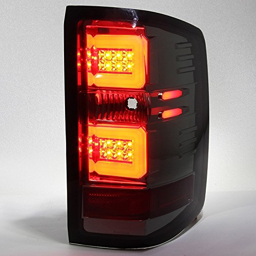 Xtune for 2015-2017 Chevy Silverado 2500HD/3500HD Smoked Cyclop-Optic LED Tube Headlights + LED Tail Lights 2016