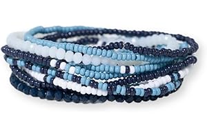 INK + ALLOY Game Day Bracelet Stacks, Beaded Bracelets for Football Gameday Outfits, Handmade Jewelry for College Students, Teachers, Football Moms, Set of 10