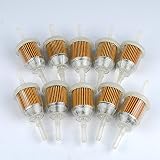 Poweka Pack of 10 Fuel Filter for Kohler 25 050 22-S John Deere AM116304 Exmark 109585 Bobcat 38666 Onan 149-2206-01 Gravely 21541500 Toro 98021 Stens 120 436