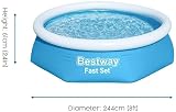 Bestway 8ft Fast Set Pool Above Ground Pool DuraPlus Liner UV 1887L 2.44m view 4