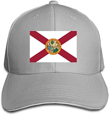 Flag Of Florida Ash Adjustable Snapback Caps Unisex Sandwich Hats