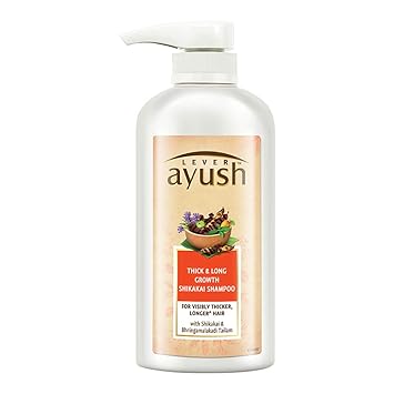 Lever Ayush Thick & Long Growth Shikakai Shampoo, 600 ml