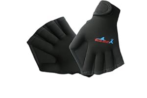 EXCEREY 1 Pair Swimming Webbed Gloves Training Gloves Aquatic Fitness Paddles Water Resistance Diving Hand Web for Men, Women