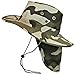 Boonie Bush Safari Outdoor Fishing Hiking Hunting Boating Snap Brim Hat Sun Cap with Neck Flap (Desert Camo, L)