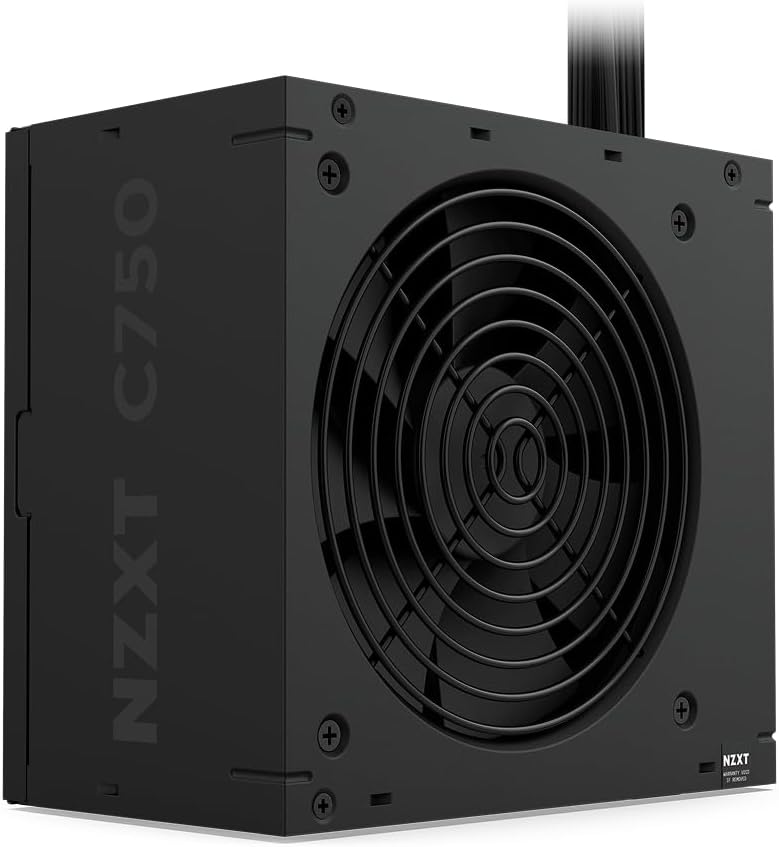 NZXT C750 Bronze ATX 3.1 Power Supply 750W 12V-2x6 120mm FDB Black