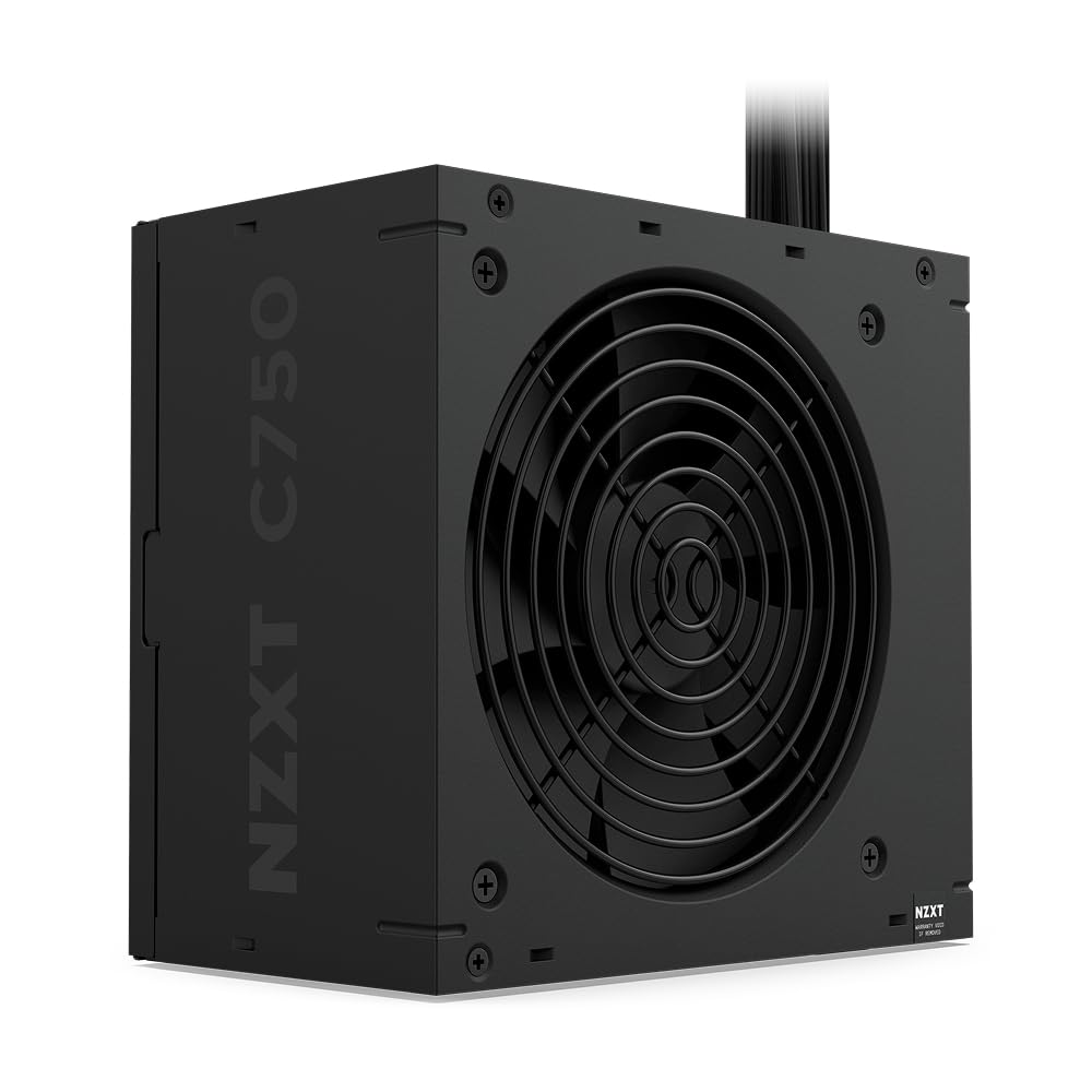 Nzxt C750 Bronze Atx 3.1 - Non-Modular Power Supply - 750 Watts - 12V-2X6 Connector - 120Mm Fdb Fan - Compact 140Mm Size - Black