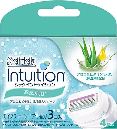 シック Schick イントゥイション 替刃 女性用 カミソリ 敏感肌用(3コ入)