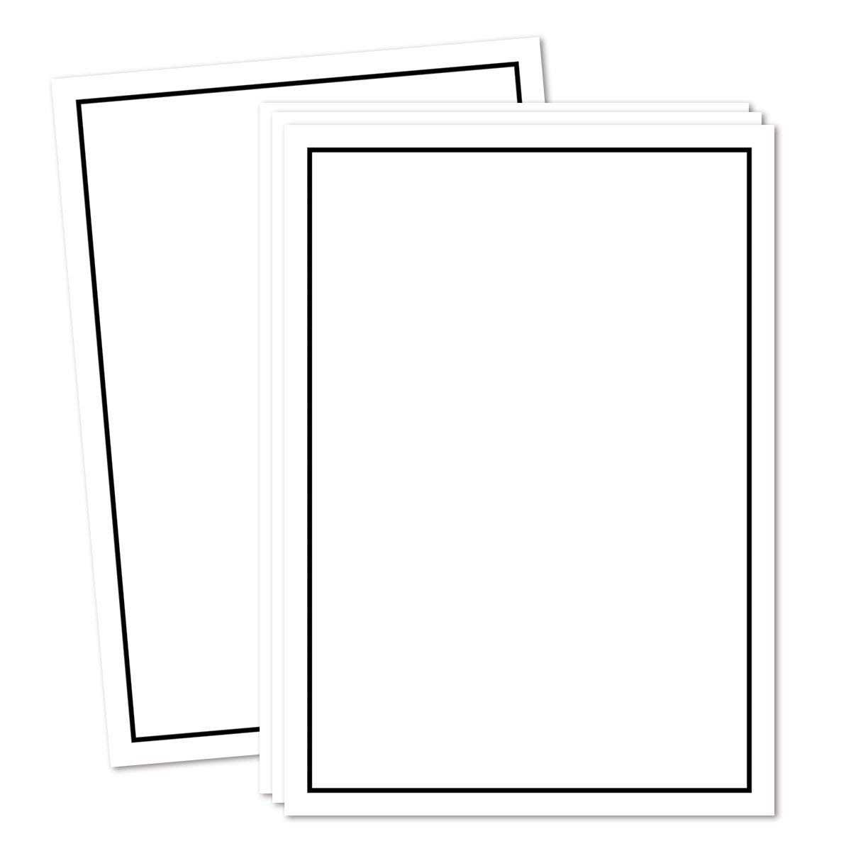 Mourning Letter Paper DIN A4 Mourning///with Slick Mourning Border – 297 x 210 cm, 120 g/m²/Inkjet. a4 White