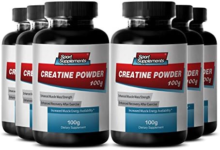 Pure Creatine Pills - Creatine Powder 100mg - Increase Weight Gains with Top Creatine Powder (6 Bottles)