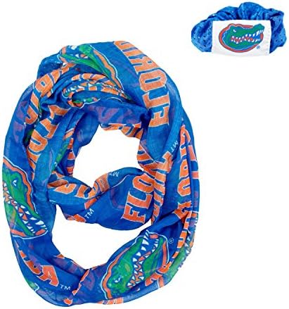 Official National Collegiate Athletic Association Fan Shop Authentic NCAA Infinity Scarf and Hair Twist Set (Florida Gators)