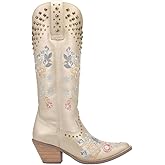 Dingo Women's Poppy Floral Embroidered Metallic Studded Snip Toe Fashion Boot