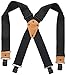 Dickies Industrial Strength Suspenders - Men's Wide Adjustable Thick Strap Clips for Work Heavy Duty Pants
