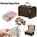 Gessppo Wooden Piggy Bank Safe Money Box Savings with Lock Wood Carving Handmade Money Box for Kids Boys Girls and Adults Gift