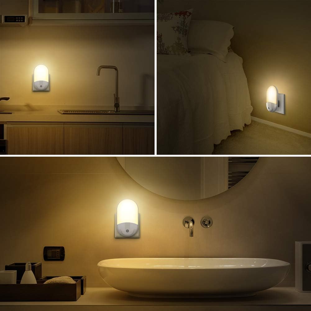 LED Night Light Plug in Wall, Automatic Plug-and-Play Dusk to Dawn Photocell Sensor Night Lighting Lamp - Image 5