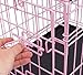 Internet's Best Wire Dog Crate for Dogs - Double Door Metal Steel Crate, Indoor Folding & Collapsible Cage, Secure & Durable, Portable Travel Kennel, Ideal for Home Use - Pink, 24 Inches
