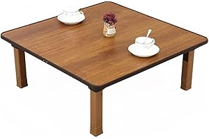 KOSTING Japanese-Style Square Folding Tea Coffee Table, Low Table, Dining Table, Study Table, Small Desk, for Tatami Sitting 