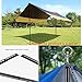 MU-MOON Adjustable Tent Tarp Canopy Pole Set of 1 for Camping Shelters and Awnings 6 Sections 7.6 feet Height Black Surface Durable Steel Rod