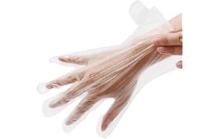 Damsale 200 pcs Thick Disposable Plastic Hand Glove Mitt Covers for Paraffin Wax Therapy Treatment - Great for Wax Machines