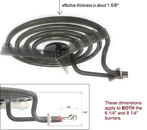 4 Pack MP22YA Electric Range Burner Element Unit Set 2- MP15YA 6.25" 2- MP21YA 8.25"